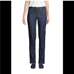 Lands End PETITE 14P Mid rise straight jeans